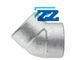45 Degree Galvanized Steel Pipe Elbow BSPP 3 / 4 " 3000 # ASME B16 11 /  BS3799
